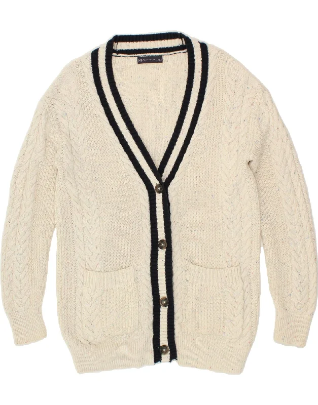 Daily Deals MARKS & SPENCER Womens Oversized Cardigan Sweater UK 10 Small Off White