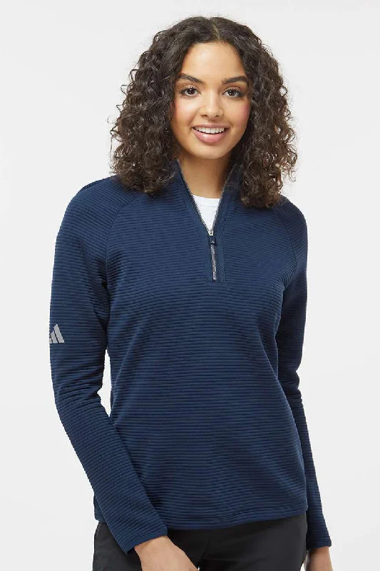 Overstock Adidas Womens Spacer 1/4 Zip Sweatshirt - Collegiate Navy Blue