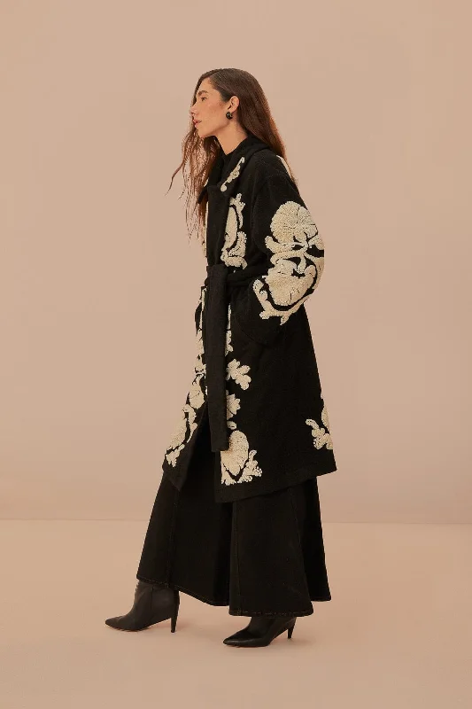Sale Event Black And White Helen Fleece Coat