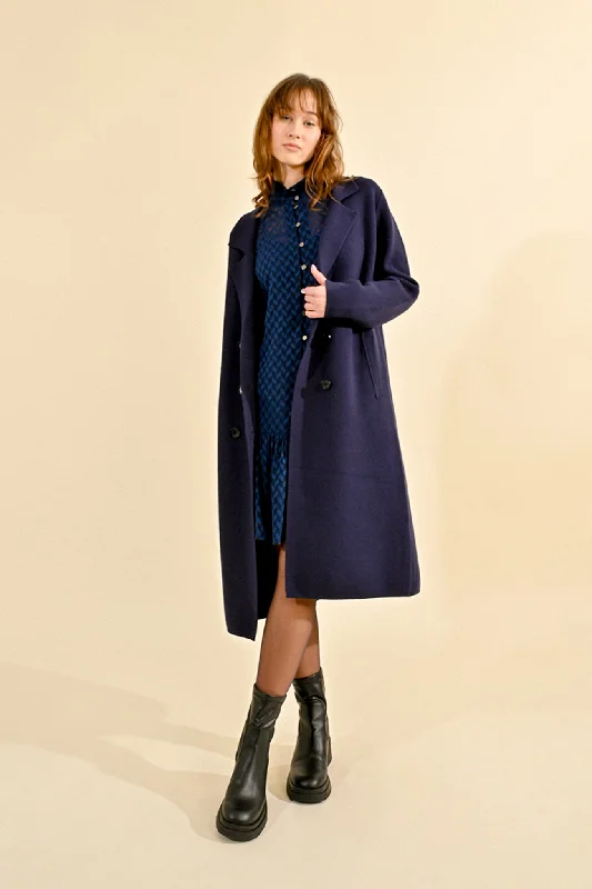 Savings Bonanza Molly Bracken Navy Knitted Coat