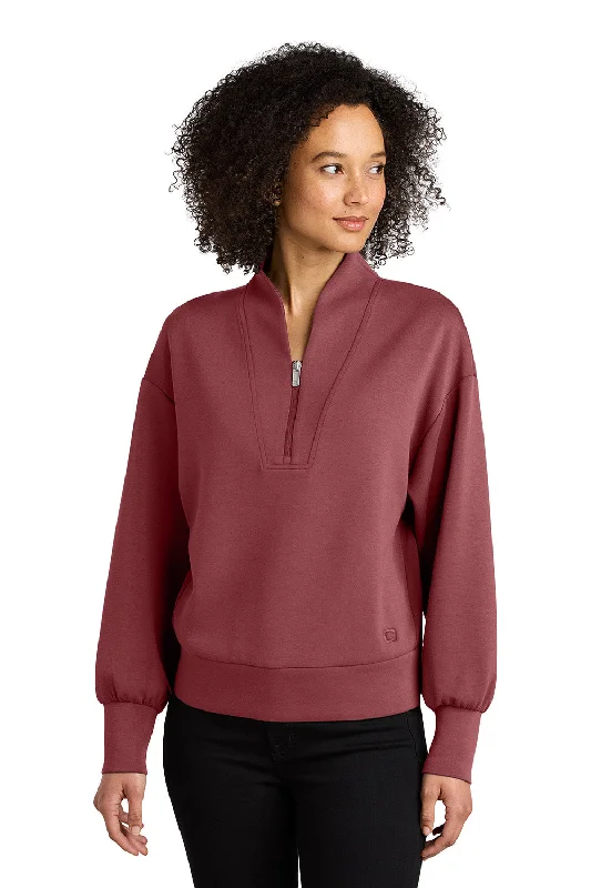 Exclusive Savings Ogio Womens Transcend 1/4 Zip Sweatshirt - Soft Ruby Red - New