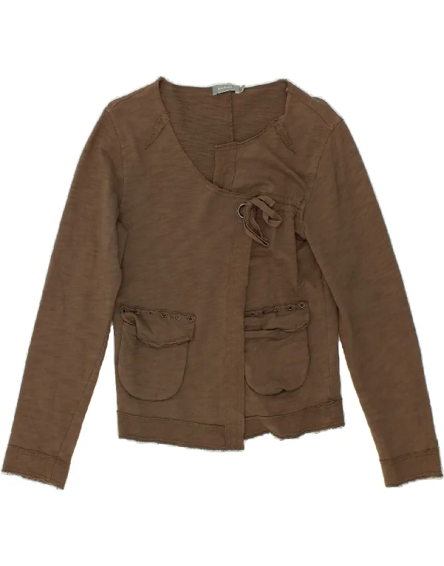 Can't Miss VINTAGE Womens Cardigan Top US 2 XS Brown Cotton
