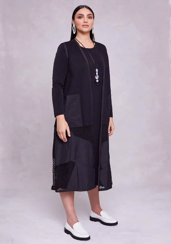 Huge Discounts Ora Long Jacket & Dress Two Piece, Black