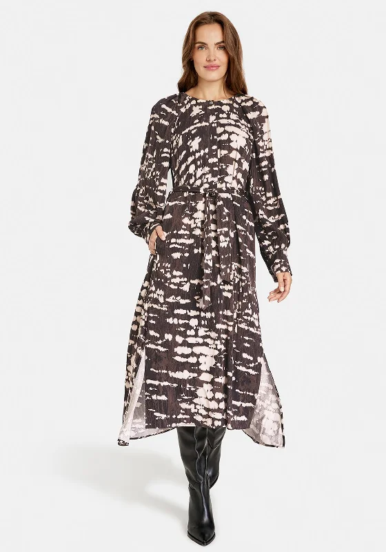 Bargain Blast Gerry Weber All Over Print Maxi Dress, Brown & Beige