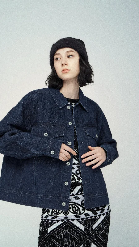 Deal Mania Ladies Denim Trucker Jacket