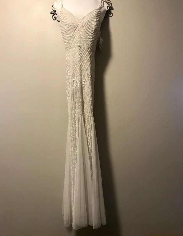 Overstock David's Bridal Beaded Sheath VNeck Dress w/Godets AP2E205240