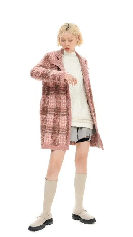 Today’s Deal Jacquard Checkers Tailored Cardigan