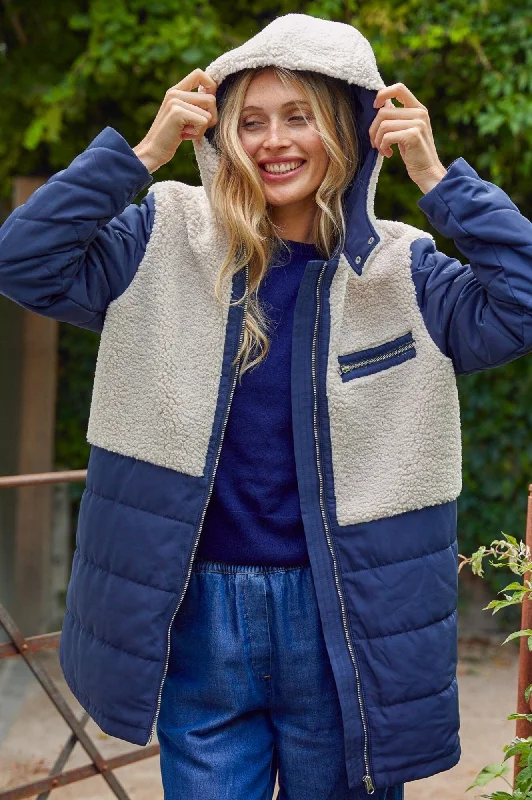 Bargain Prices Petra Coat | Navy/Taupe
