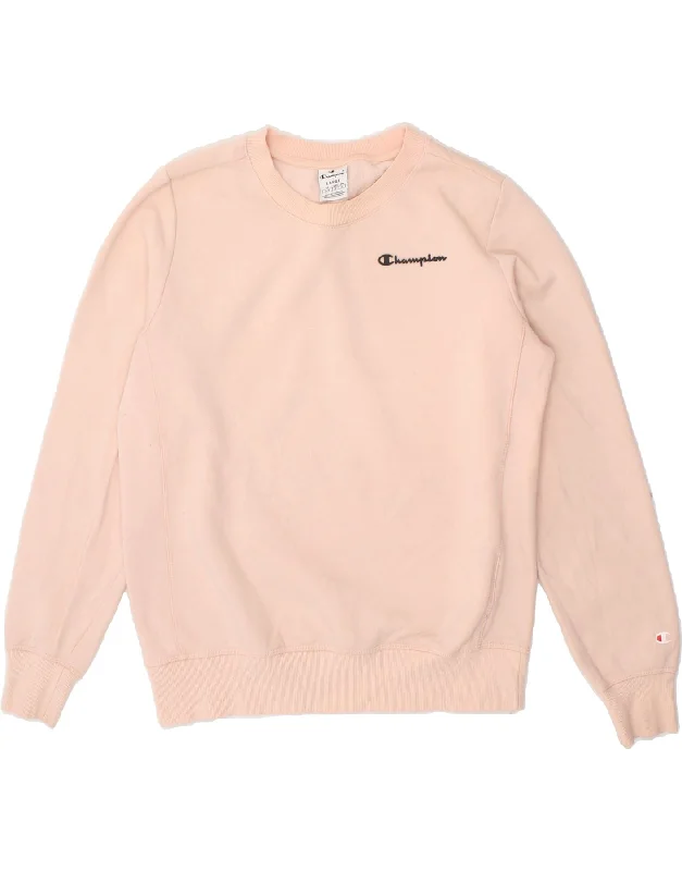 Extra Discounts CHAMPION Womens Sweatshirt Jumper UK 16 Large Pink Cotton