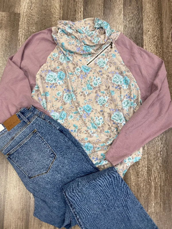Special Discount Mint & Mauve Floral Sweatshirt