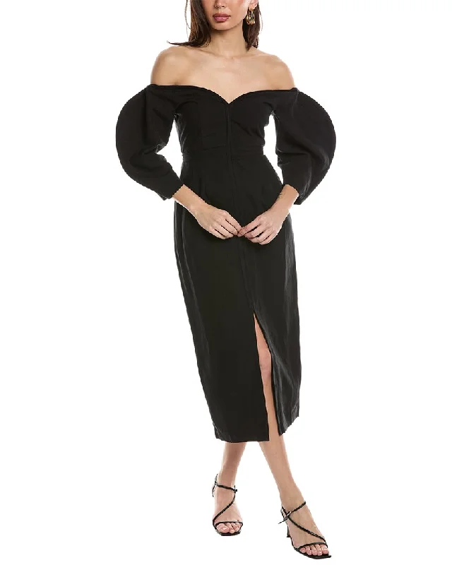 Special Offer Mara Hoffman Leonara Linen-Blend Midi Dress