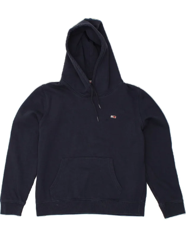 Must-Have Deals TOMMY HILFIGER Womens Hoodie Jumper UK 14 Medium Navy Blue Cotton