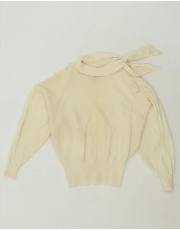 New Deals MAPIER Womens Roll Neck Jumper Sweater UK 14 Medium Off White