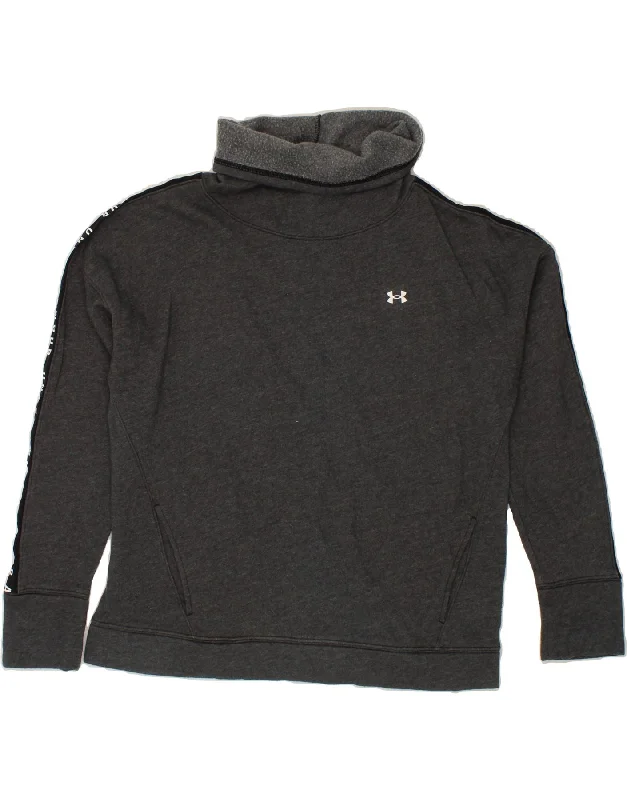 Limited Availability UNDER ARMOUR Womens Graphic Roll Neck Sweatshirt Jumper UK 16 Large Grey Limited Availability UNDER ARMOUR Womens Graphic Roll Neck Sweatshirt Jumper UK 16 Large Grey