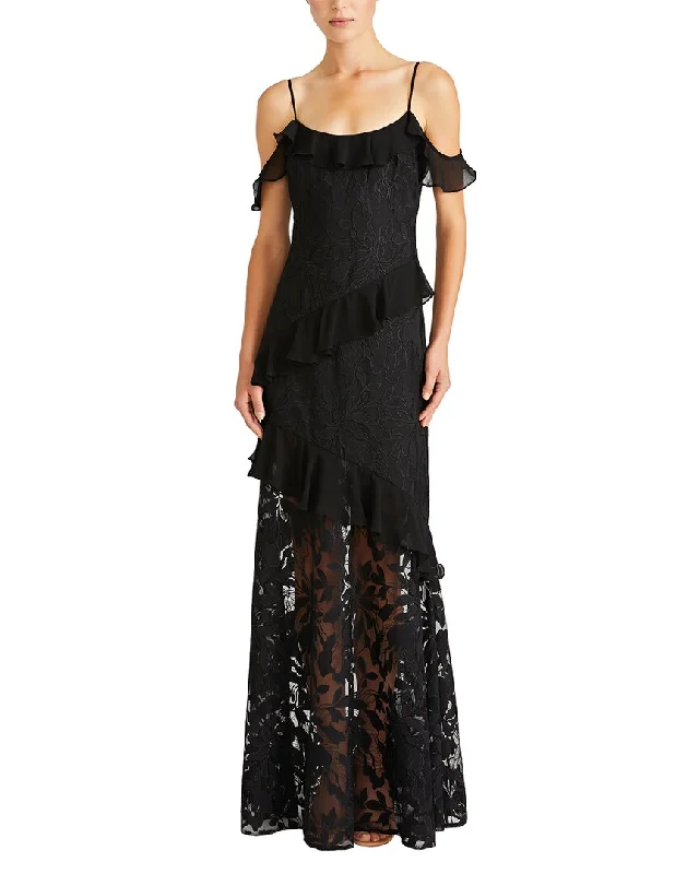 Instant Savings ML Monique Lhuillier Sienna Tulle Maxi Dress