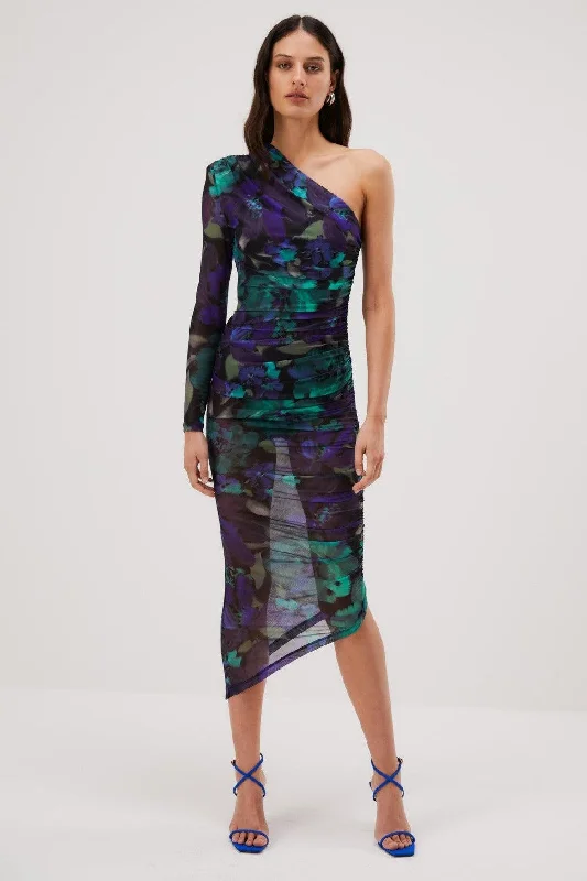 Clearance Items Misha Ramona Mesh Midi Dress - Water Color Floral