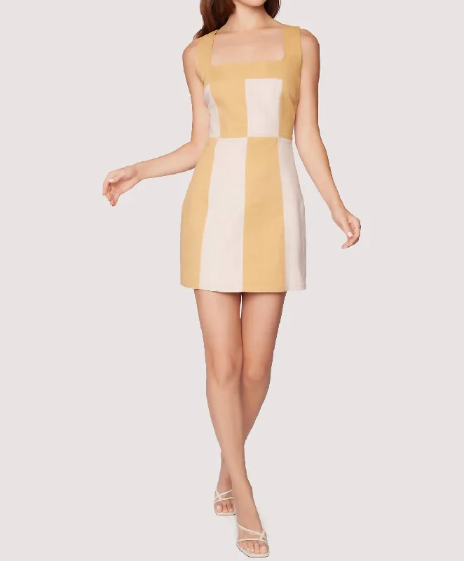 Savings Event La Crème Mini Dress In Cream/sand