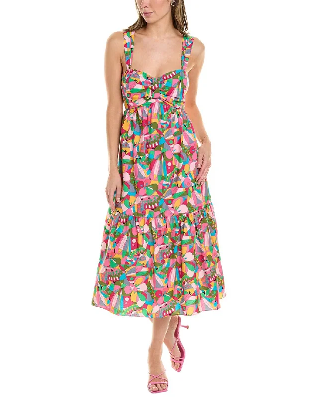 Major Savings Flora Bea NYC Zander Midi Dress