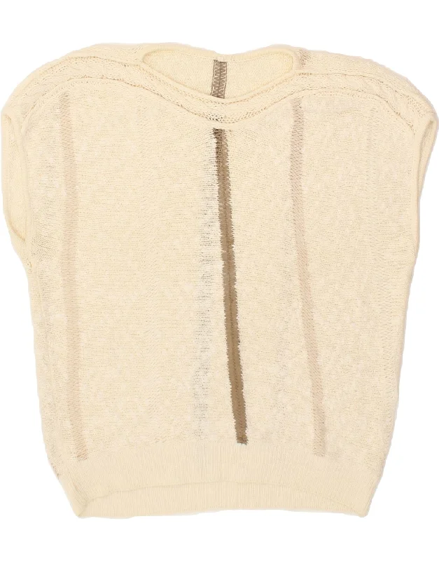 Deal Zone VINTAGE Womens Vest Tank Top UK 18 XL Off White
