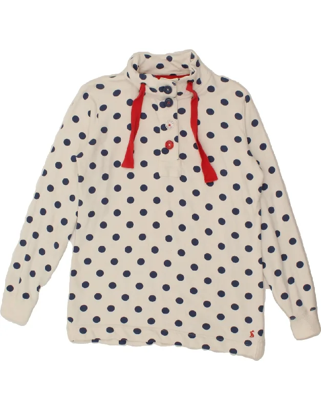 TIME-Limited Offer JOULES Womens Button Neck Sweatshirt Jumper UK 12 Medium White Polka Dot TIME-Limited Offer JOULES Womens Button Neck Sweatshirt Jumper UK 12 Medium White Polka Dot