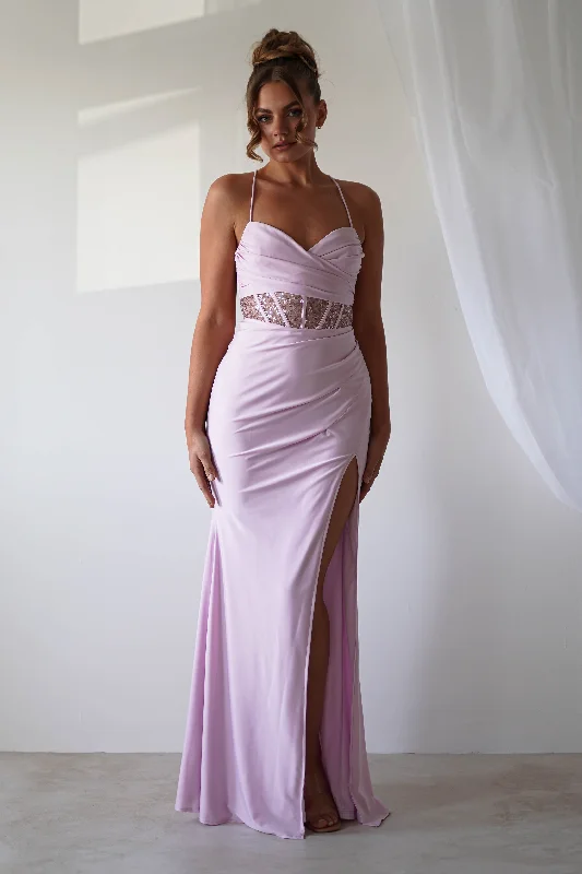 Best Bargains Larna Sequin Bust Bodycon Gown | Light Pink