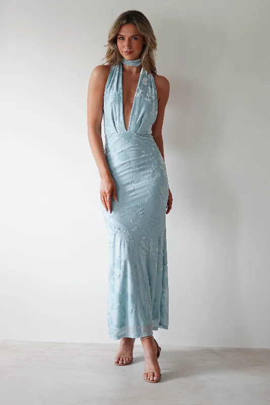 Today’s Deal Tara Floral Jacquard Maxi Dress | Blue