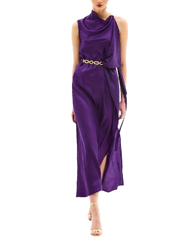 Price Drop BGL Silk-Blend Midi Dress
