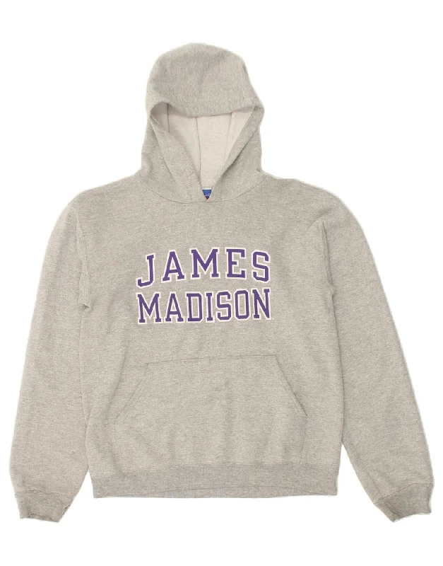 Discount Deals CHAMPION Womens James Madison Graphic Hoodie Jumper UKx 18 XL Grey Cotton