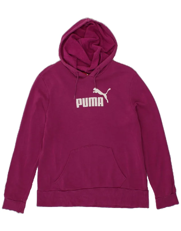 Weekend Special PUMA Womens Graphic Hoodie Jumper UK 18 XL Pink Cotton