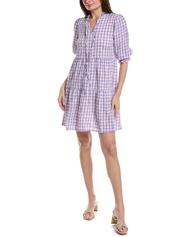 One-DAY Sale Nanette Nanette Lepore Maria Crinkle Gingham Mini Dress