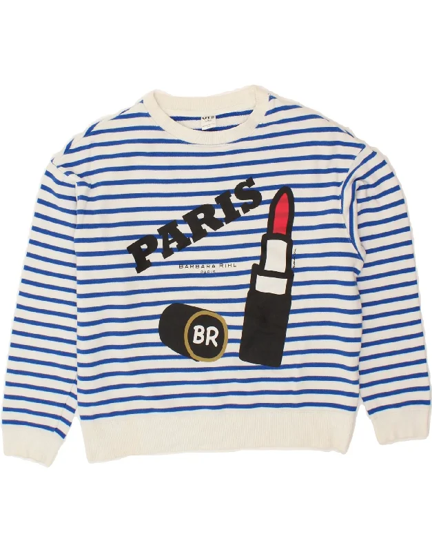 Exclusive Deal UNIQLO Womens Barbara Rihl Paris Sweatshirt Jumper UK 14 Medium Blue