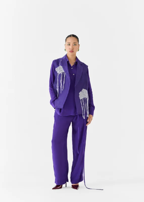 Time-Limited Offer Violet Organza Jacket