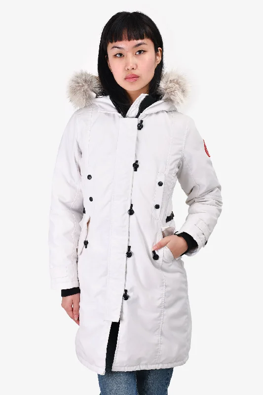 Extra Savings Canada Goose White Down 'Kensington' Parka Size XS
