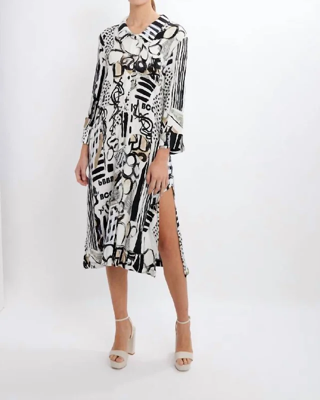 Year-End Sale Crinkle 3/4 Sleeve Duster In Decole