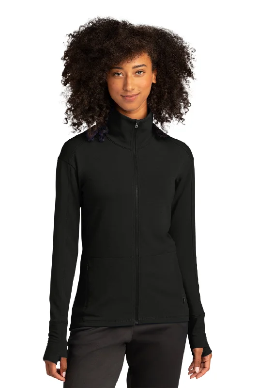 Huge Savings Sport-Tek Womens Flex Fleece Moisture Wicking Full Zip Sweatshirt w/ Pockets - Black