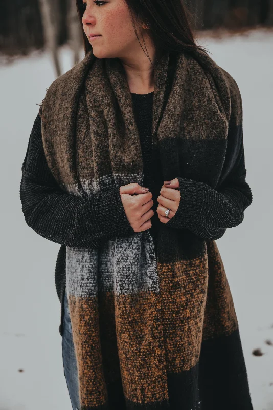 Limited Availability Oversized Colorblock Scarf *FINAL SALE*