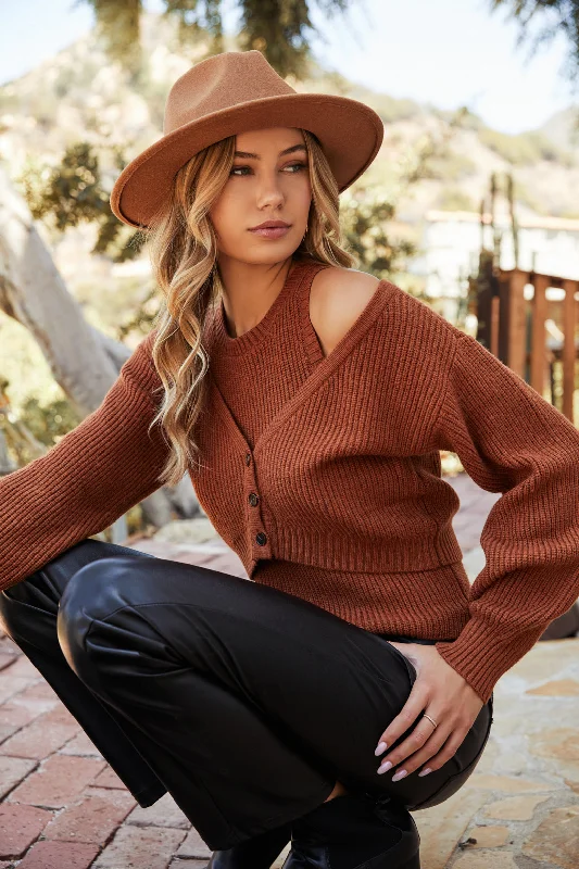 Bonus Savings Charter Cropped Ribbed Knit Cardigan