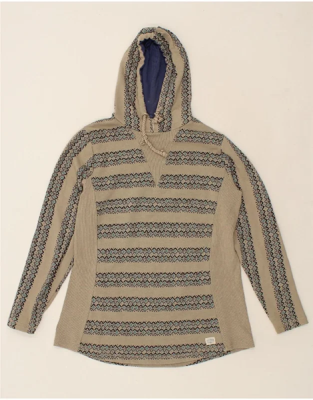 Super Sale SALTROCK Womens Oversized Hoodie Jumper UK 10 Small Khaki Fair Isle Cotton Super Sale SALTROCK Womens Oversized Hoodie Jumper UK 10 Small Khaki Fair Isle Cotton