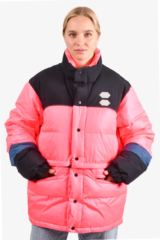 Price Blitz Off-White Black/Pink Down Jacket Size M