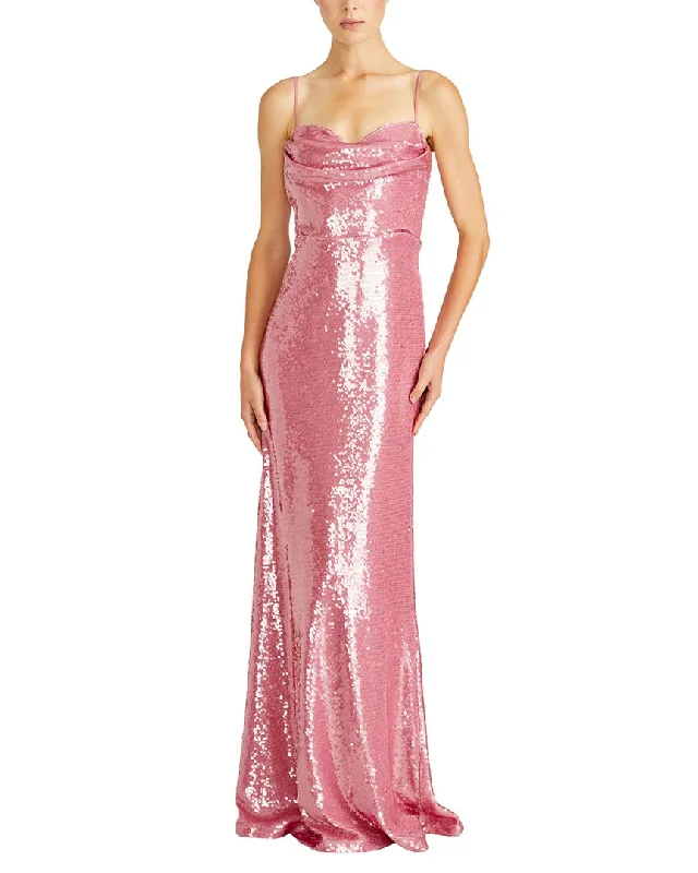 Deal Frenzy ML Monique Lhuillier Marisol Sequins Maxi Dress