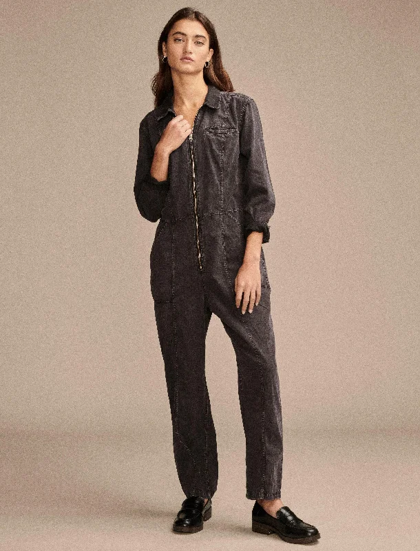 Final Clearance Lucky Brand Women's Denim Long Sleeve Jumpsuit