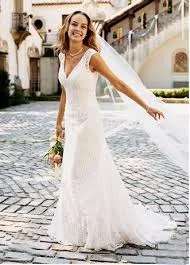 Overstock Sale David's Bridal all over beaded lace trumpet