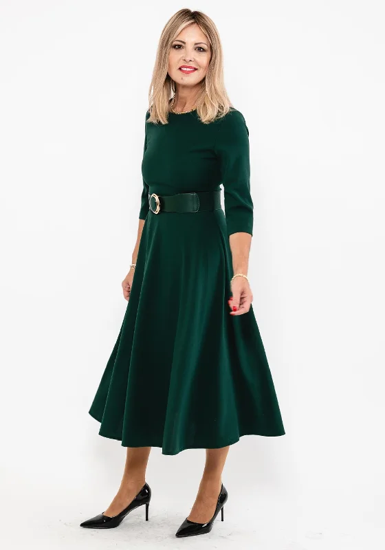 Sale Event Seventy1 A-Line Midi Dress, Forest Green