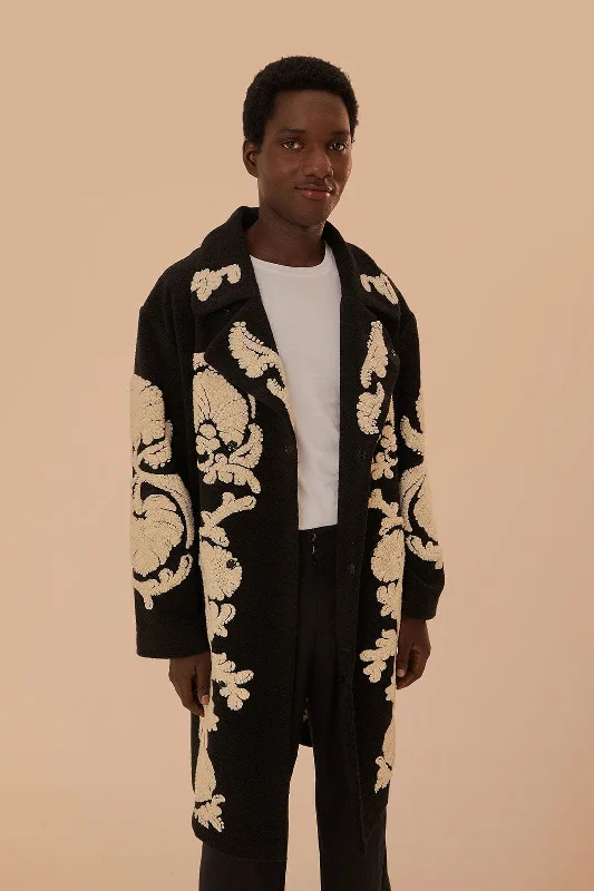 Now or Never Black Helen Fleece Coat