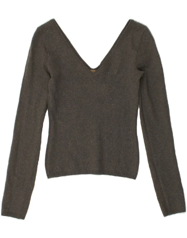 Special Discount RICHMOND Womens Crop Graphic V-Neck Jumper Sweater IT 42 Medium Grey Special Discount RICHMOND Womens Crop Graphic V-Neck Jumper Sweater IT 42 Medium Grey