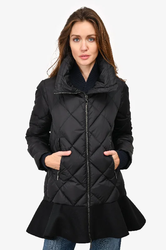 Epic Deals Moncler Black Quilted Vouglans Giubbotto Flared Bottom Down Jacket Size 1