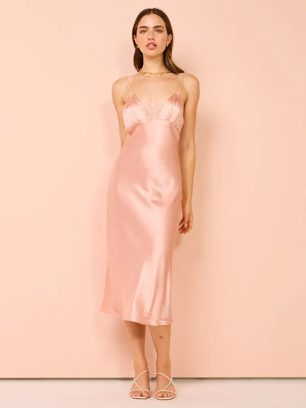 Best Deals Maison Essentiele Talisa Midi Dress in Blush