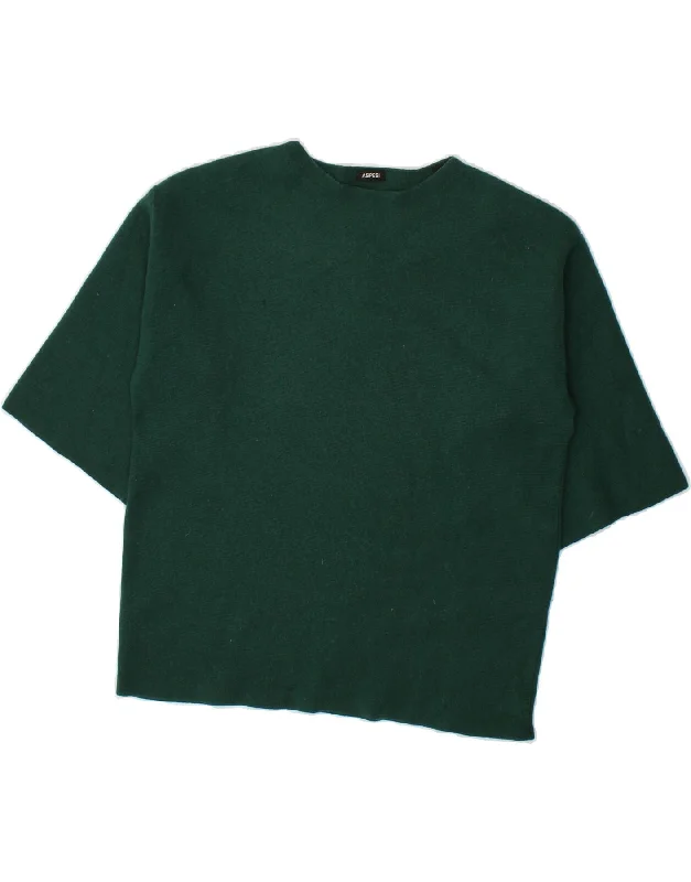 Huge Discounts ASPESI Womens Short Sleeve Boat Neck Jumper Sweater IT 42 Medium Green Huge Discounts ASPESI Womens Short Sleeve Boat Neck Jumper Sweater IT 42 Medium Green