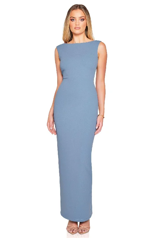 Shop and Save Nookie Bliss Maxi Dress - Bluebell