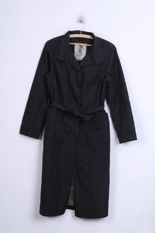 Blowout Sale Foor Seasons Womens M Coat Black Single Breasted Vintage